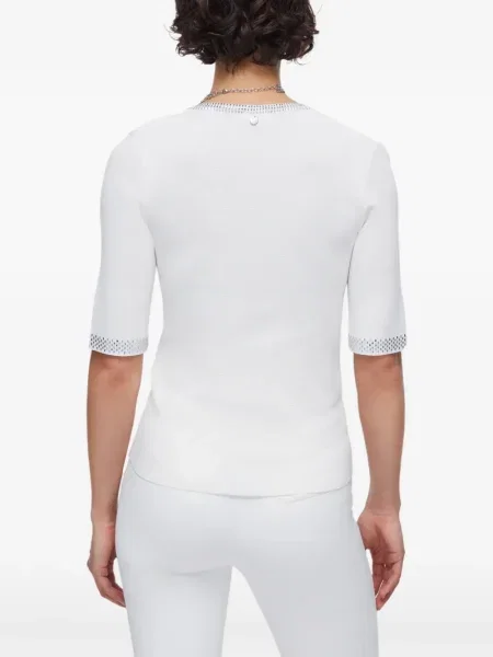 Tricou Liu Jo cu decolteu în V alb