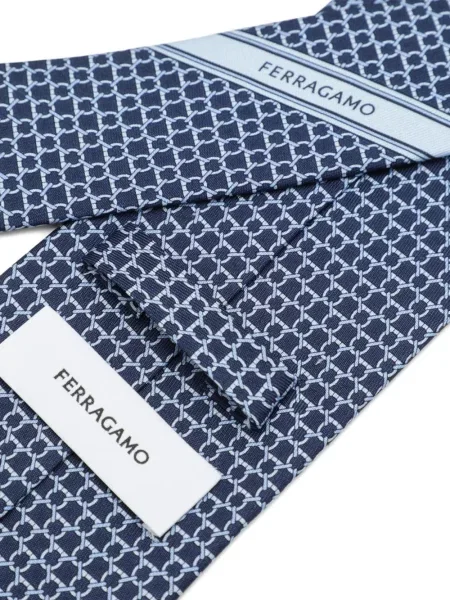 Cravată Ferragamo din jacard albastru