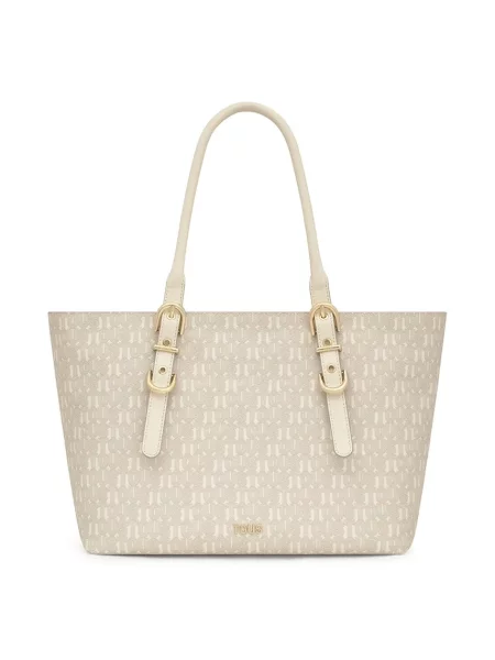 Tous Geantă shopper BUCKLES SILHOUETTE bej