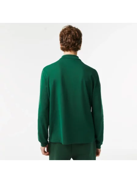 Lacoste longsleeve gładki zielony