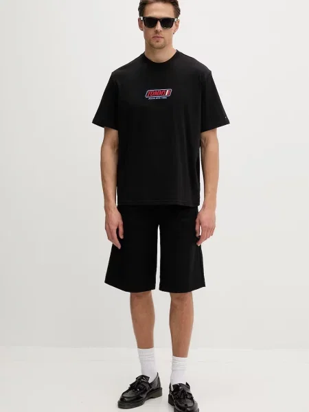 Tommy Jeans tričko pánske čierna