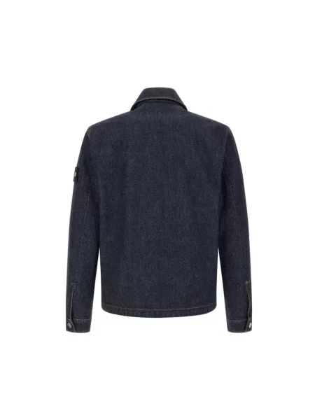 Kurtka jeansowa Stone Island z kamieniami niebieska