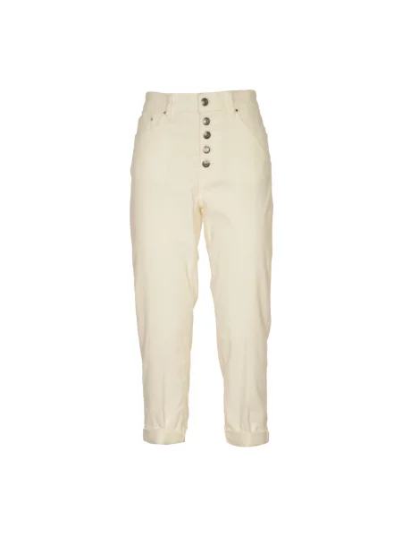 Jeansy Dondup sztruksowe beżowe