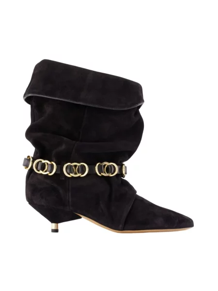 Buty do kostki Isabel Marant skórzane czarne