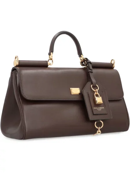 Torebka Dolce And Gabbana skórzana brązowa