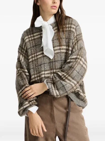 Pulover Brunello Cucinelli de mohair gri