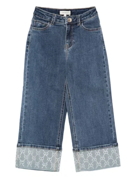 Jeansy dziecięce Twinset niebieskie