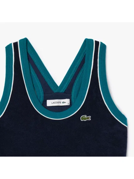 Lacoste Sukienka Flare Fit Strappy biały