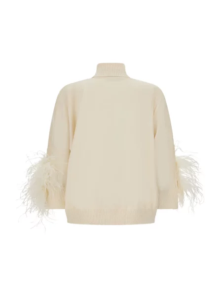 Sweter Alberta Ferretti wełniany beżowy
