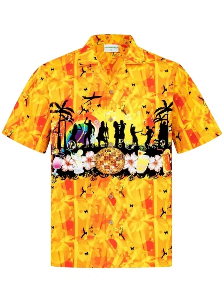 Hawaiihemdshop.de Košulja Hawaiihemd Summer Party' žuta