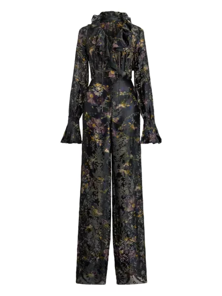 Salopetă Ralph Lauren Collection cu model floral cu imagine verde