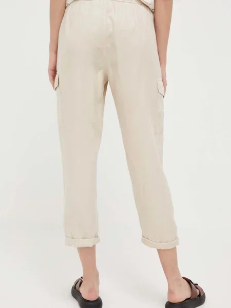 Kalhoty Pepe Jeans JYNX kapsáče medium waist béžová