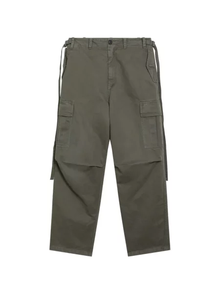 Pantaloni cargo Fendi cu bretele verde