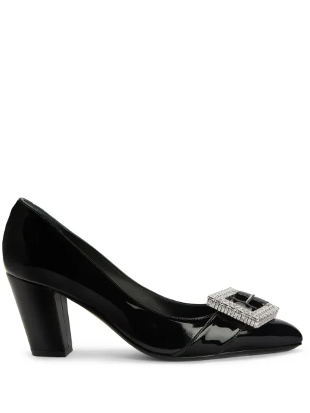 Pantofi cu toc Giuseppe Zanotti din piele cu cataramă negru