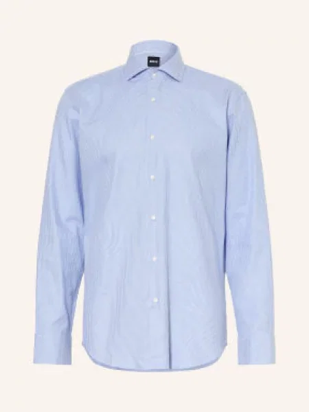 Boss Koszula Joe O Kroju Regular Fit blau biała