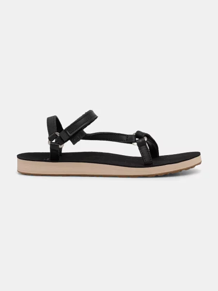 Teva sandali usnjeni Original Universal Slim Lea črna