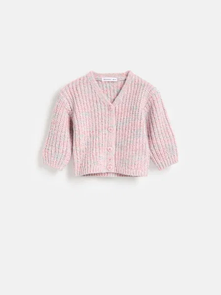Reserved Kétszínű kardigán pasztellpink