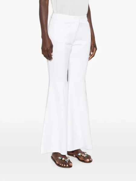 Pantaloni Moutaki evazate alb