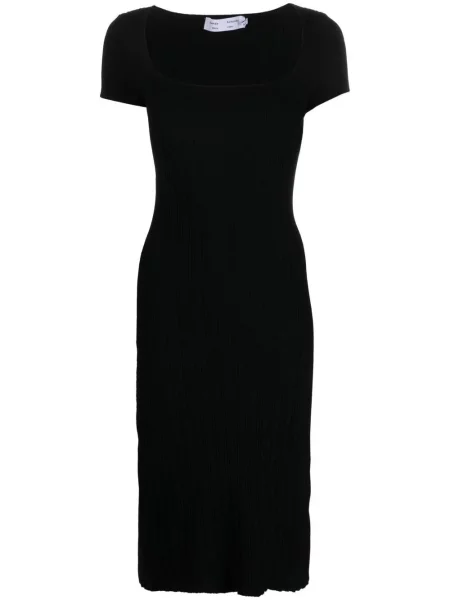 Rochie maxi Proenza Schouler White Label tricotate cu mâneci scurte scurtă alb