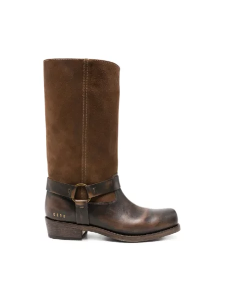 Botki Golden Goose skórzane brązowe