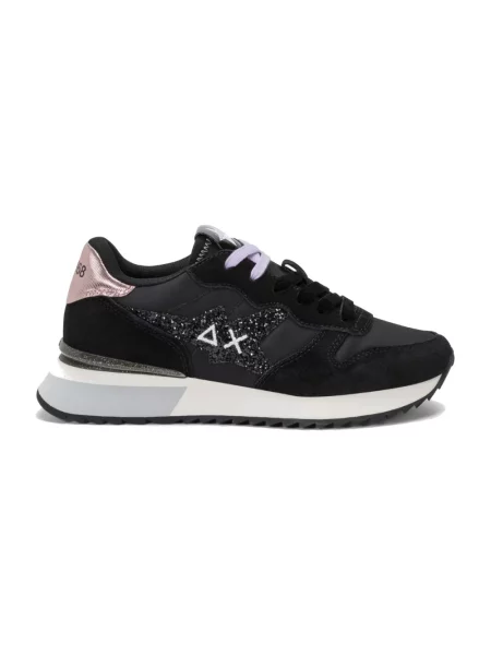 Sneakersy Sun68 skórzane czarne