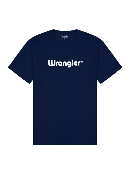 WRANGLER Tricou albastru marin alb