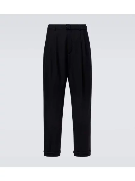 Pantaloni Saint Laurent de lână negru