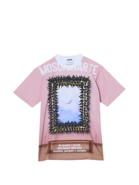 Tricou Moschino cu imagine roz