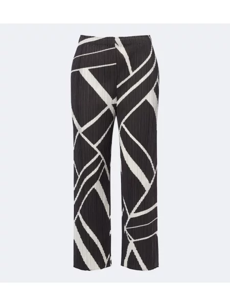 Pantaloni Pleats Please Issey Miyake cu imagine gri