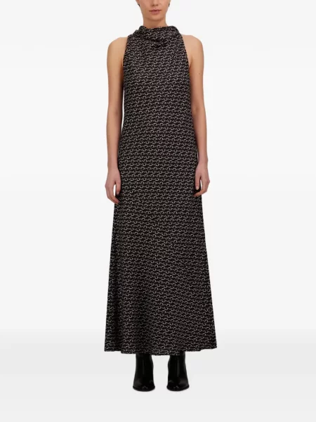 Rochie maxi Herno cu imagine negru