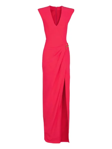 Rochie Balmain din crep de costum roșu