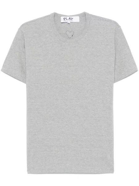 Tricou Comme Des Garcons Play cu motiv cu inimi gri
