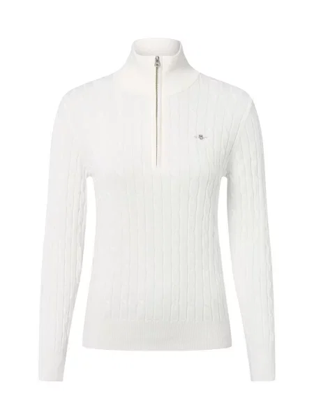 Sweter Gant z logo biały