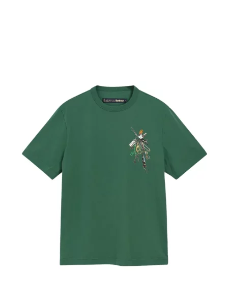 Tricou Barbour cu imagine verde