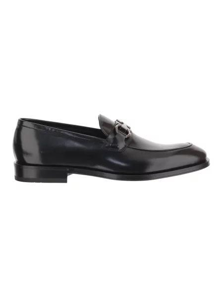 Półbuty Ferragamo skórzane czarne