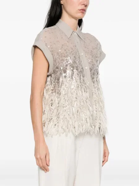 Koszula Brunello Cucinelli z cekinami