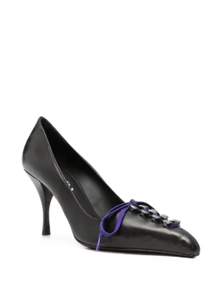 Pantofi cu toc Prada din piele negru