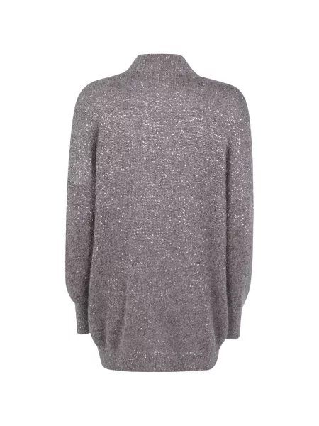 Cardigan D.exterior cu paiete maro