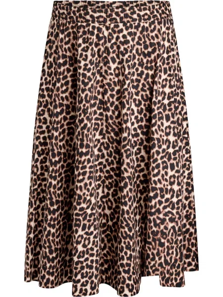 Zizzi Fustă Monilla ecru / maro negru