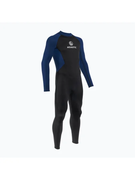 Мъжки бански костюм AQUASTIC Wavey LG 2 мм черен/син черно