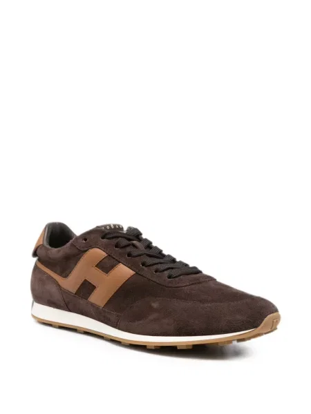 Sneakerși Hogan cu autograf maro