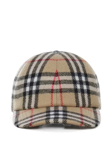 Șapcă Burberry de lână în carouri