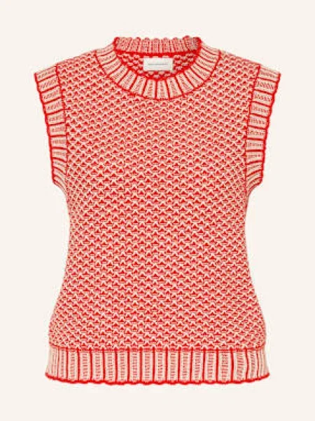 Msch Copenhagen Pletená Vesta Mschpilla krémová oranžová