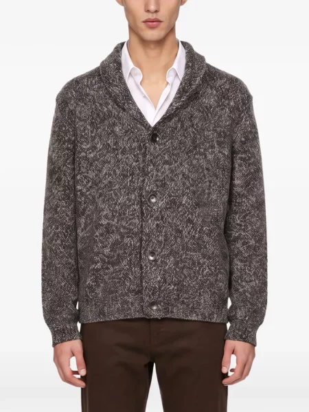 Gulerat cardigan Tagliatore gri