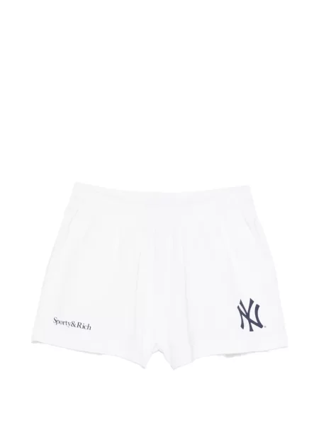 Pantaloni scurți Sporty & Rich cu imagine alb