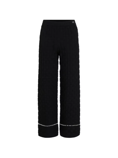 Pantaloni Karl Lagerfeld cu perle negru