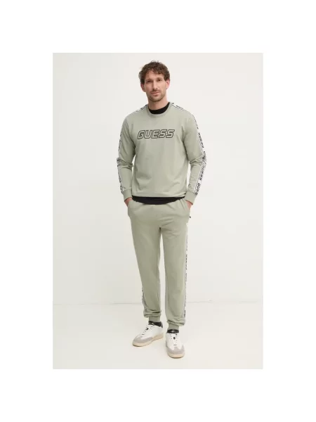 Guess bluza ARLO z nadrukiem zielony