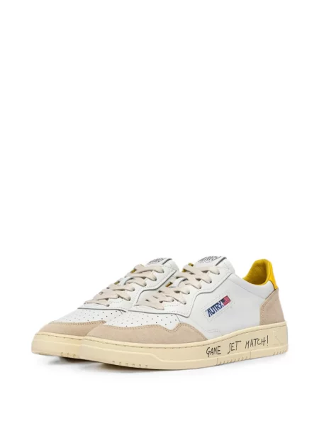 Sneakerși Autry din piele de căprioară alb