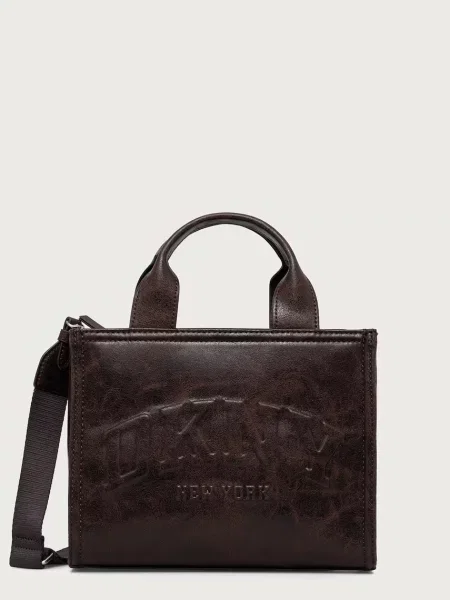 DKNY geantă crossbody pentru femei cu imitație de piele maro