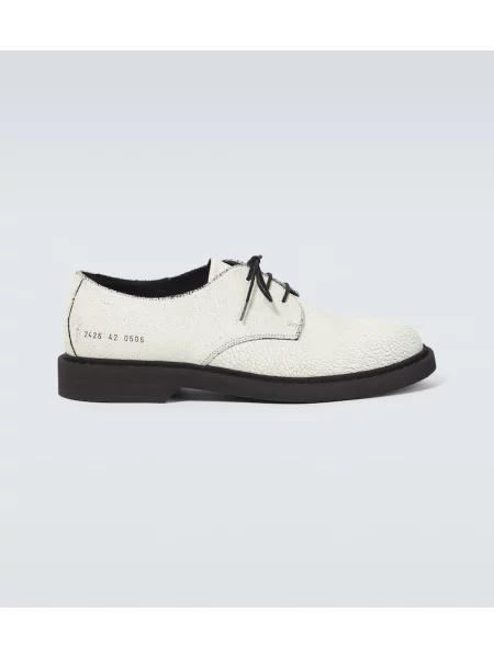 Usnjene derby Common Projects bela